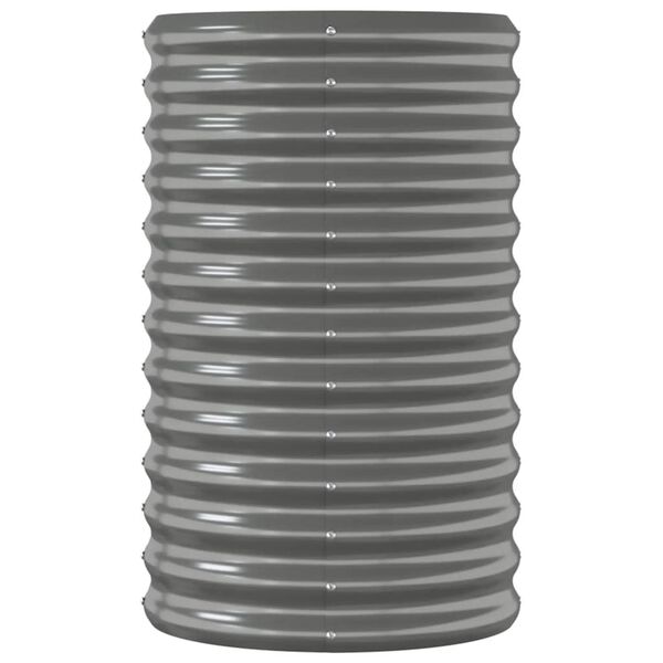 vidaXL Vyvýšený záhon pozinkovaná ocel 114x40x68 cm šedý