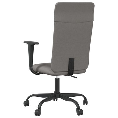 vidaXL Kancelářská židle výškově nastavitelná tmavě šedá textil