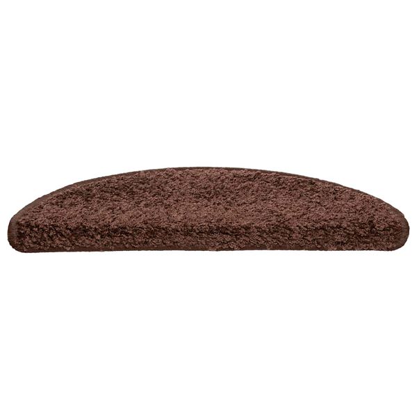 vidaXL Schodov&eacute; rohože 20 ks 56 x 17 x 3 cm hněd&eacute; půlkulat&eacute;
