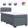 vidaXL Box spring postel s matrac&iacute; tmavě &scaron;ed&aacute; 90x190 cm samet