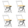 vidaXL Jídelní židle skládací 4 ks Corona bílá masivní borovice