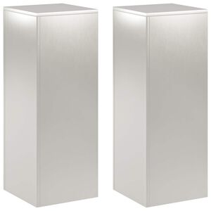 vidaXL Stojan na rostliny 2 pcs Stř&iacute;brn&aacute; 30 x 30 x 80 cm Ocel