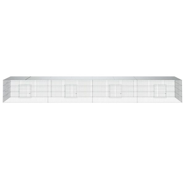 vidaXL 4dílná klec pro králíka 433 x 109 x 54 cm pozinkované železo