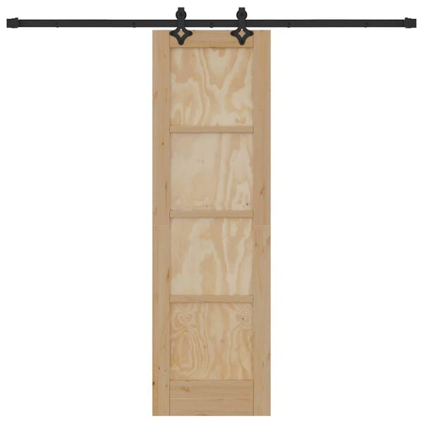 vidaXL Posuvn&eacute; dveře ORKDAL Hněd&aacute; 61 x 198,5 cm Masivn&iacute; borov&eacute; dřevo