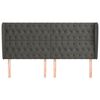 vidaXL Čelo postele typu ušák tmavě šedé 203x23x118/128 cm samet