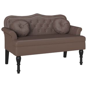 vidaXL Chesterfield lavice Hnědá 120,5 x 65 x 75 cm Umělá kůže