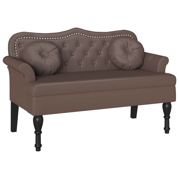 vidaXL Chesterfield lavice Hnědá 120,5 x 65 x 75 cm Umělá kůže