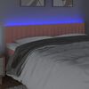 vidaXL Čelo postele s LED růžov&eacute; 180x5x78/88 cm samet