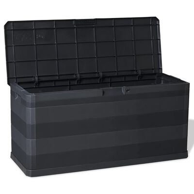 vidaXL Zahradní úložný box černý 117 x 45 x 56 cm