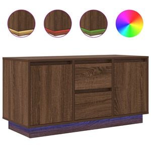 vidaXL TV skř&iacute;ňka s LED osvětlen&iacute;m Dub hněd&yacute; 100x41x50 cm