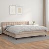 vidaXL Box spring postel s matrac&iacute; cappuccino 200 x 200 cm uměl&aacute; kůže