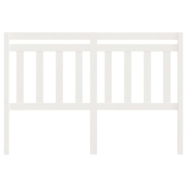 vidaXL Čelo postele b&iacute;l&eacute; 146 x 4 x 100 cm masivn&iacute; borovice