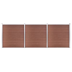 vidaXL Zahradn&iacute; plot WPC 526 x 186 cm hněd&yacute;
