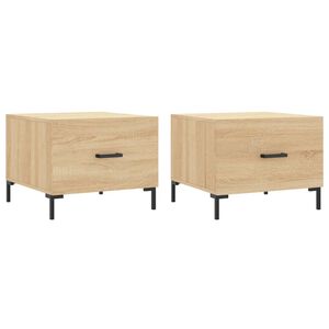 vidaXL Konferenčn&iacute; stolky 2 ks dub sonoma 50x50x40 cm kompozitn&iacute; dřevo
