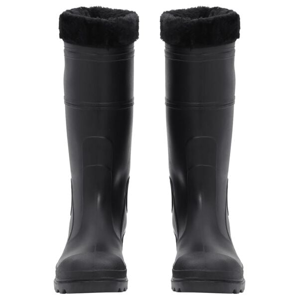 vidaXL Holínky s vyjímatelnou vložkou černé velikost 43 PVC