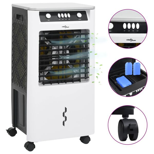 vidaXL Mobiln&iacute; chladič vzduchu 3 v 1 b&iacute;l&yacute; a čern&yacute; 73 x 38 x 30,5 cm 80 W