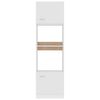 vidaXL Mikrovlnná skříňka "Lyon" bílá 60 x 57 x 207 cm, dřevo