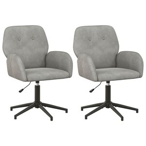 vidaXL Ot&aacute;čec&iacute; židle k psac&iacute;mu stolu 2 ks 54 x 55 x 90 cm Světle &scaron;ed&aacute;