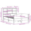 vidaXL Postel s knihovnou bez matrace 140 x 190 cm masivn&iacute; borovice