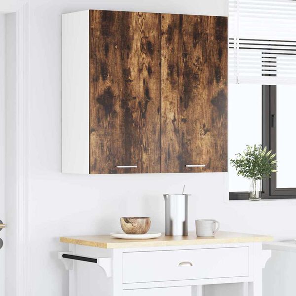 vidaXL Z&aacute;věsn&aacute; skř&iacute;ňka s &uacute;loži&scaron;těm Riga Kouřov&yacute; dub 80 x 31 x 80 cm