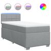vidaXL Box spring postel s matrac&iacute; světle &scaron;ed&aacute; 80 x 200 cm textil