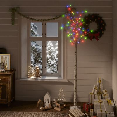 vidaXL Vánoční stromek 200 barevných LED 2,2 m vrba dovnitř i ven