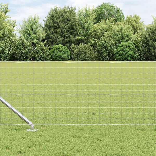 vidaXL Plotové sloupky 7 pcs Stříbrná Ø32mm 120 cm Pozinkovaná ocel