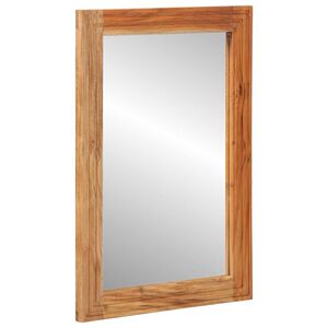 vidaXL Koupelnov&eacute; zrcadlo N&aacute;stěnn&yacute; se zrcadlem Hněd&aacute; 70 x 50 x 2.5 cm