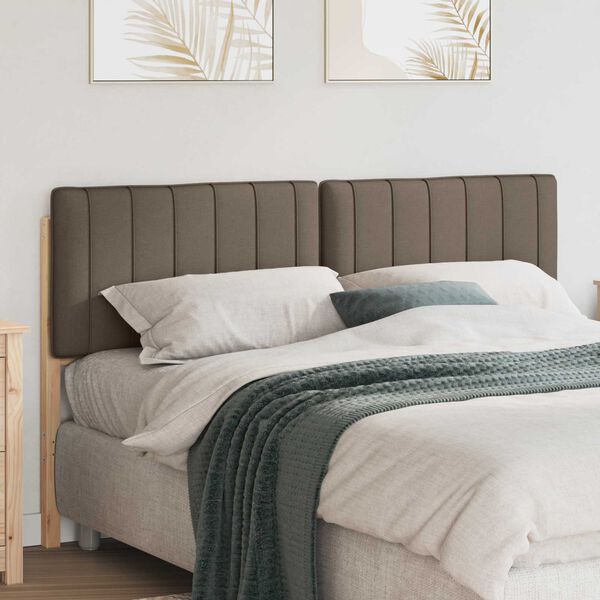 vidaXL Čalouněn&eacute; čelo postele s čelo Hněd&aacute; a taupe 160 cm