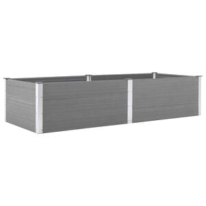 vidaXL Zahradn&iacute; vyv&yacute;&scaron;en&yacute; z&aacute;hon 250 x 100 x 54 cm dřevoplast &scaron;ed&yacute;