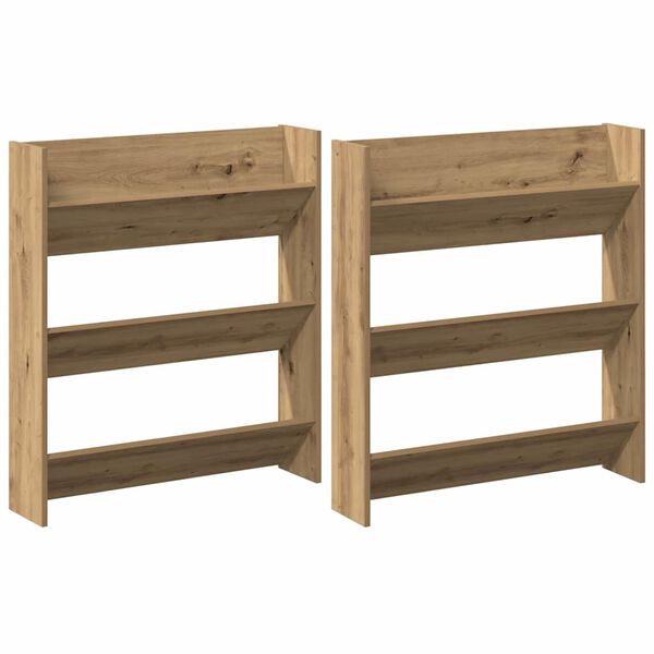 vidaXL Skříň na obuv s policí 2 pcs Artisanový dub 85 x 18 x 90 cm