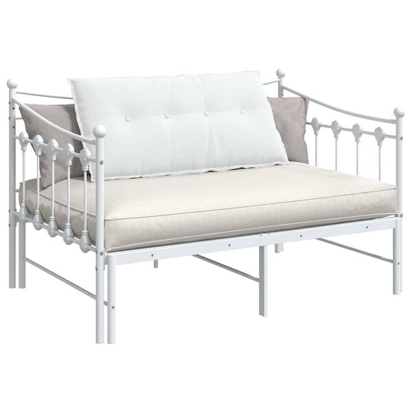 vidaXL Pol&scaron;t&aacute;ř na z&aacute;da B&iacute;l&aacute; 100 x 19 x 50 cm textil