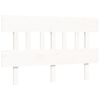 vidaXL Rám postele s čelem bílý 140 x 190 cm masivní dřevo