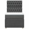 vidaXL Box spring postel s matrac&iacute; tmavě &scaron;ed&aacute; 100 x 200 cm textil