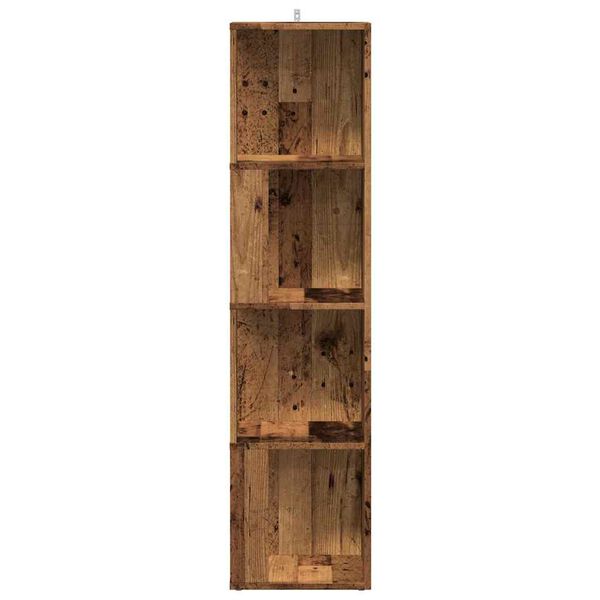 vidaXL Rohová skříňka old wood 33 x 33 x 132 cm kompozitní dřevo