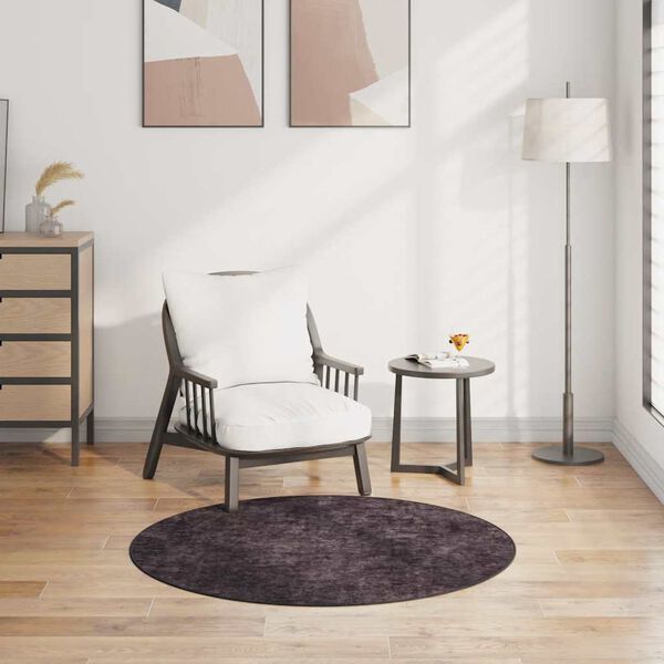 vidaXL Koberec prateln&yacute; ⌀ 120 cm antracitov&yacute;