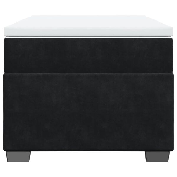 vidaXL Box spring postel s matrací černá 100x200 cm samet