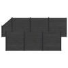 vidaXL Plotov&yacute; panel 7 pcs WPC a hlin&iacute;k Čern&aacute;