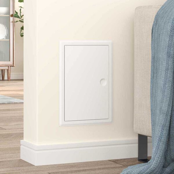 vidaXL Př&iacute;stupov&yacute; panel B&iacute;l&aacute; 63 x 33 x 3 cm Ocel