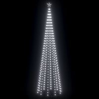 vidaXL Vánoční stromek kužel 752 studených bílých LED diod 160x500 cm