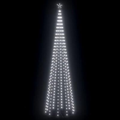 vidaXL Vánoční stromek kužel 752 studených bílých LED diod 160x500 cm