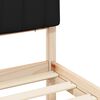 vidaXL R&aacute;m postele s čalouněn&yacute;m čelem s čelo Čern&aacute; 75 x 190 cm