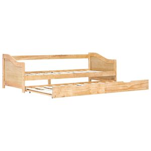 vidaXL R&aacute;m vysouvac&iacute; postele/pohovky borov&eacute; dřevo 90 x 200 cm