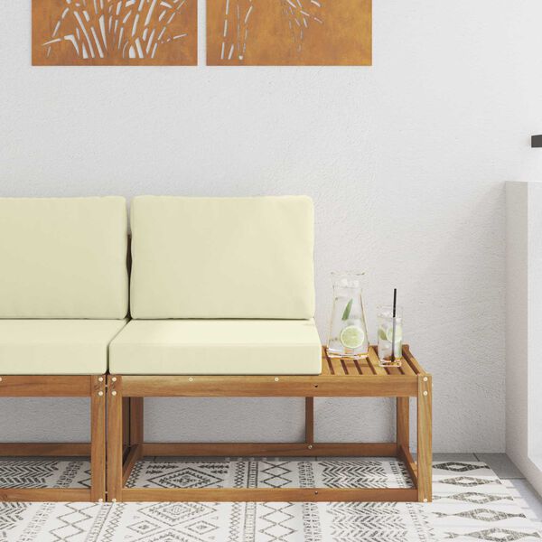 vidaXL Venkovn&iacute; koncov&aacute; pohovka s pol&scaron;t&aacute;řem Př&iacute;rodn&iacute; 91 x 63 x 73 cm