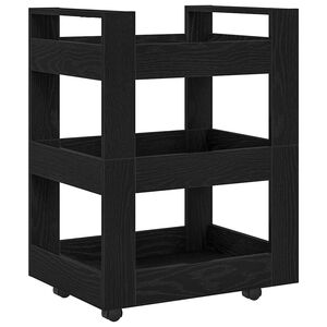 vidaXL Kuchyňsk&yacute; voz&iacute;k Čern&yacute; dub 60 x 45 x 80 cm Kompozitn&iacute; dřevo
