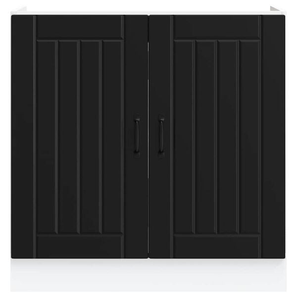 vidaXL Skř&iacute;ňka pod umyvadlo "Lucca" čern&yacute; kompozitn&iacute; dřevo