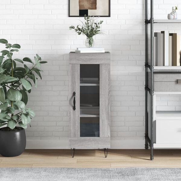 vidaXL Př&iacute;born&iacute;k &scaron;ed&yacute; sonoma 34,5 x 34 x 90 cm kompozitn&iacute; dřevo