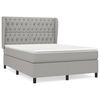 vidaXL Box spring postel s matrac&iacute; světle &scaron;ed&aacute; 140 x 200 cm textil