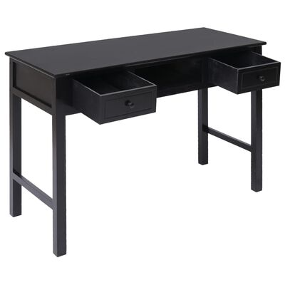 vidaXL Psací stůl černý 108 x 45 x 76 cm masivní pavlovnie