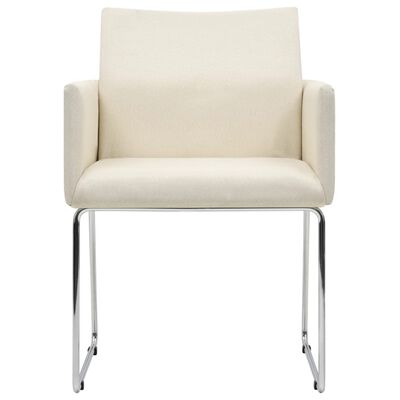 vidaXL Jídelní židle 6 ks bílé se vzhledem lnu textil